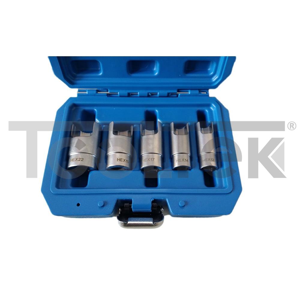 KIT 5 CHIAVI A BUSSOLE PER COLLEGAMENTI ELETTRICI INIETTORI HEX 12-22 TOOLTEK 2 KIT 5 CHIAVI A BUSSOLE PER COLLEGAMENTI ELETTRICI INIETTORI HEX 12-22 TOOLTEK