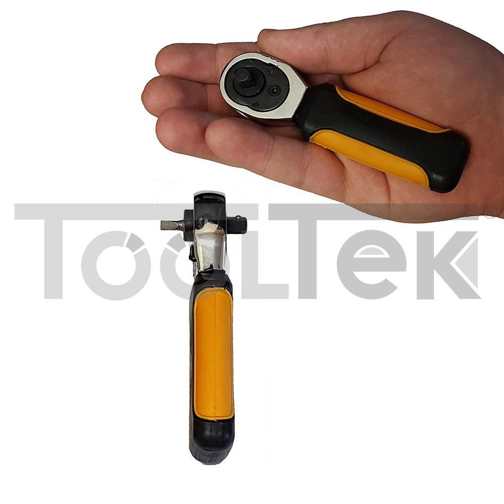 MINI CHIAVE A CRICCHETTO REVERSIBILE 72 DENTI 1/4" PORTA INSERTI TOOLTEK 5 MINI CHIAVE A CRICCHETTO REVERSIBILE 72 DENTI 1/4" PORTA INSERTI TOOLTEK