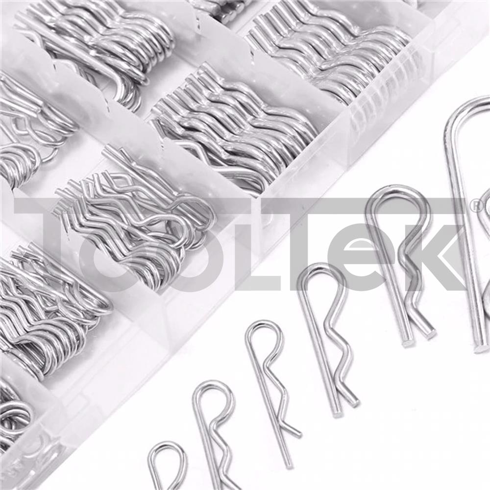 ASSORTIMENTO COPPIGLIE ELASTICHE 150pz IN CASSETTA VARIE MISURE TOOLTEK 2 ASSORTIMENTO COPPIGLIE ELASTICHE 150pz IN CASSETTA VARIE MISURE TOOLTEK