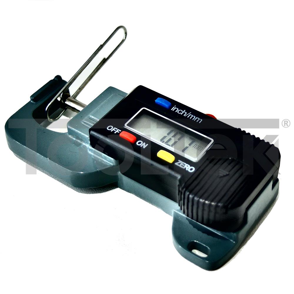 CALIBRO SPESSIMETRO MISURATORE SPESSORE RAPIDO DIGITALE 0-12,7mm TOOLTEK 4 CALIBRO SPESSIMETRO MISURATORE SPESSORE RAPIDO DIGITALE 0-12,7mm TOOLTEK