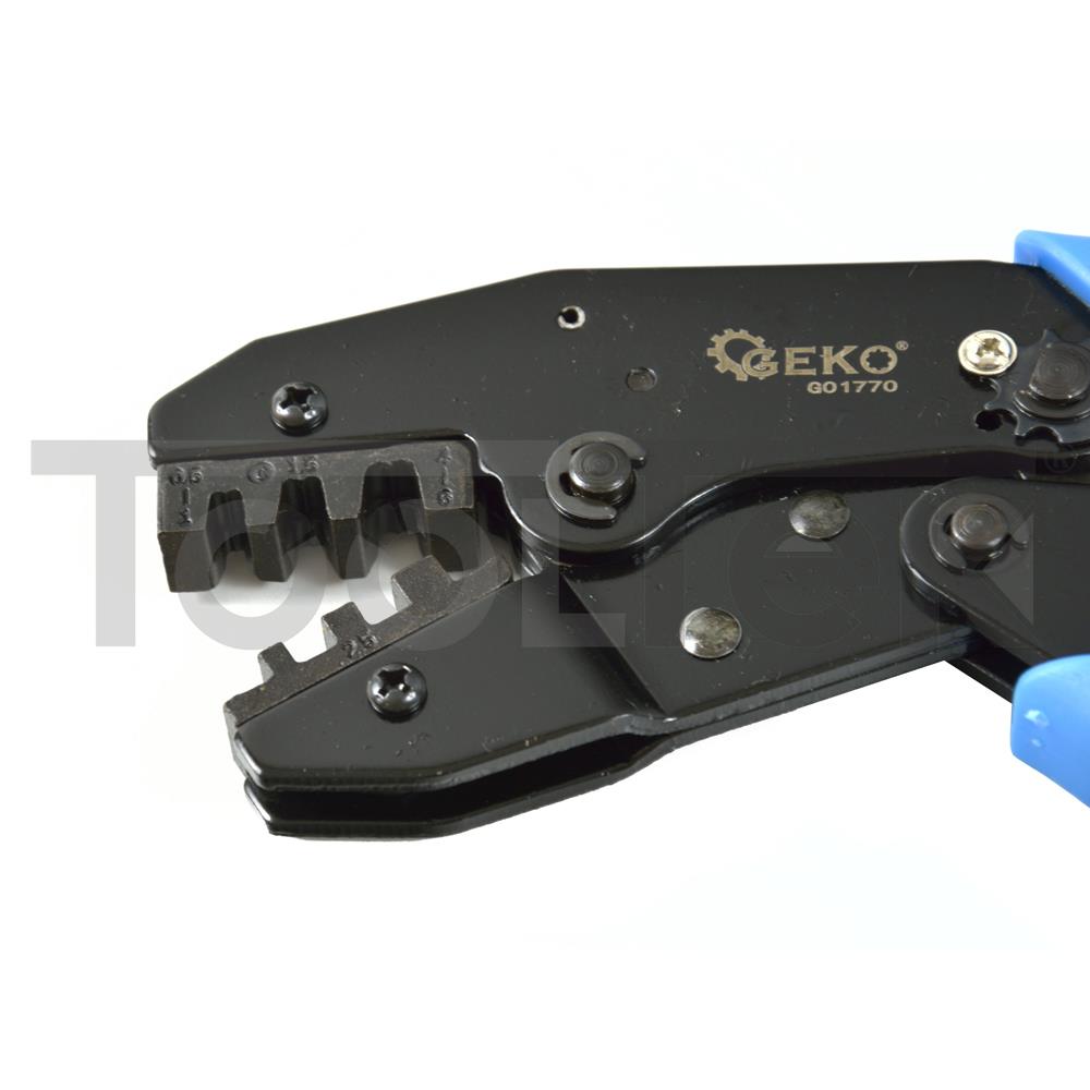 GEKO G01770 PINZA CRIMPATRICE PER CAPICORDA ISOLATI SPELLAFILI CAVO RETE TOOLTEK 3 GEKO G01770 PINZA CRIMPATRICE PER CAPICORDA ISOLATI SPELLAFILI CAVO RETE TOOLTEK