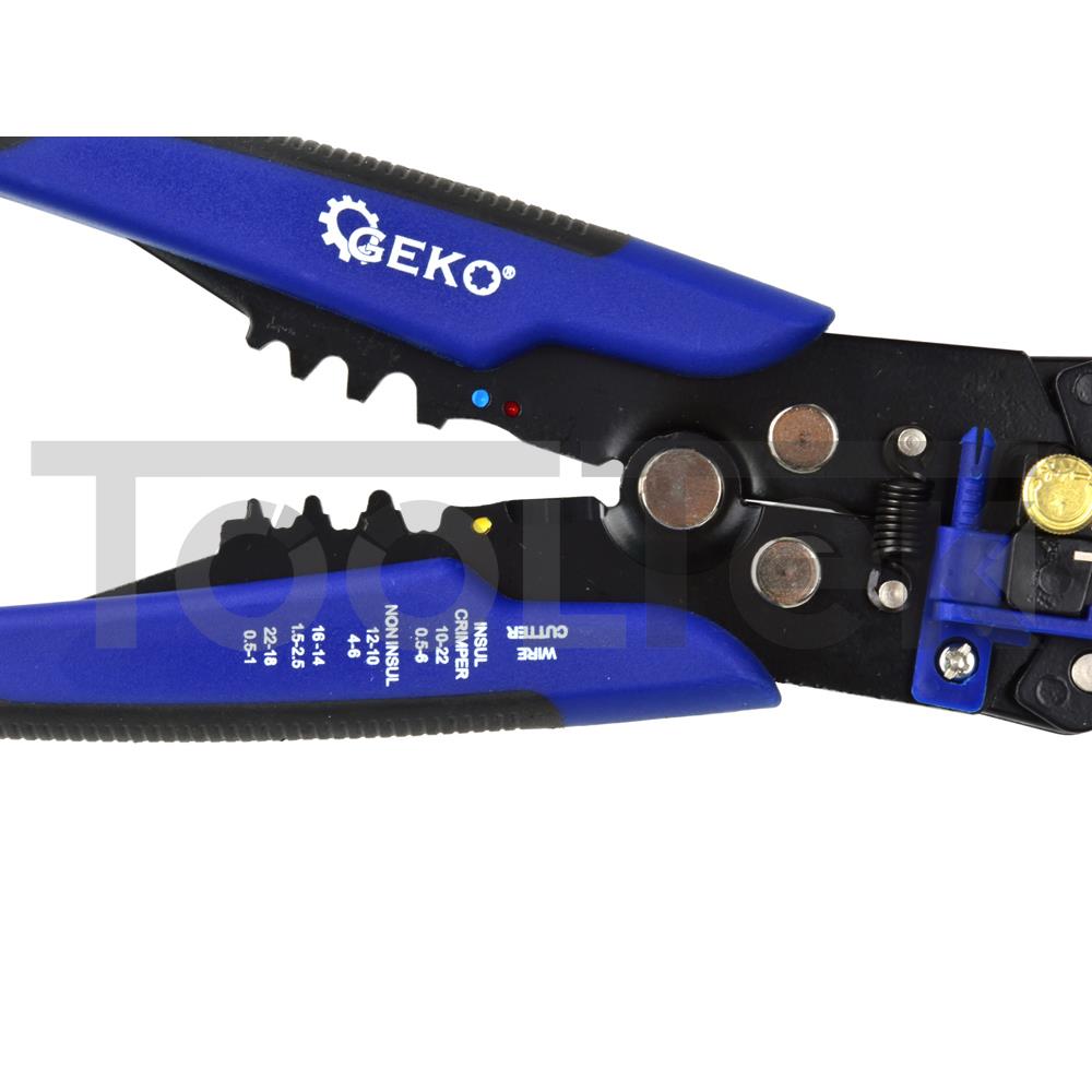 GEKO G01775 PINZA SPELLAFILI TAGLIA AUTOMATICA DA 0,2-6mm SPELLA CAVO TOOLTEK 4 GEKO G01775 PINZA SPELLAFILI TAGLIA AUTOMATICA DA 0,2-6mm SPELLA CAVO TOOLTEK