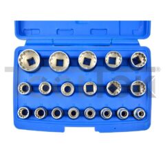 GEKO G13546 SET 19pz BUSSOLE MILLERIGHE 1/2" SCANALATO 8-32mm XZN TOOLTEK