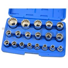 GEKO G13546 SET 19pz BUSSOLE MILLERIGHE 1/2" SCANALATO 8-32mm XZN TOOLTEK