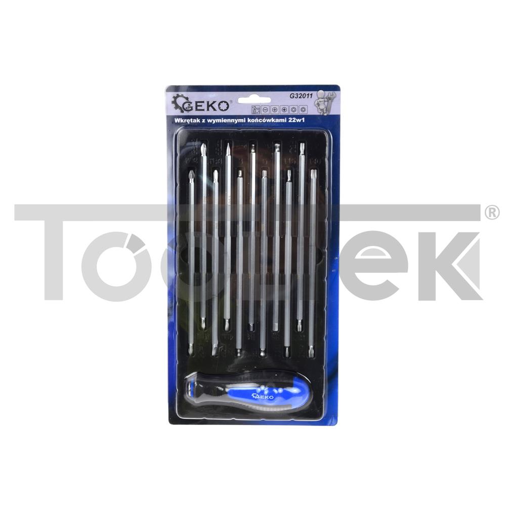 GEKO G32011 SET CACCIAVITI 22 IN 1 SOSTITUIBILI INTERCAMBIABILI TOOLTEK 2 GEKO G32011 SET CACCIAVITI 22 IN 1 SOSTITUIBILI INTERCAMBIABILI TOOLTEK
