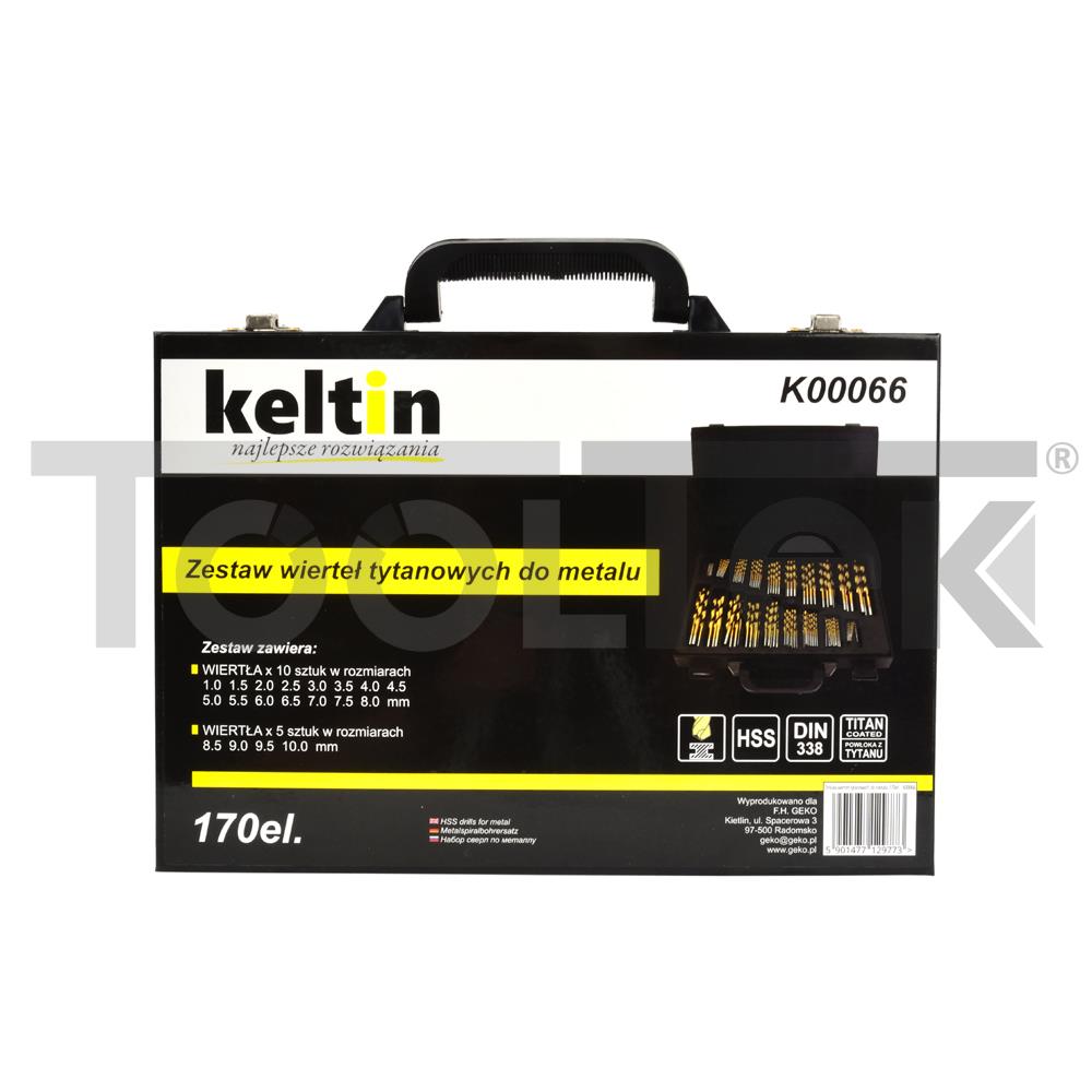 KELTIN K00066 SET PUNTE PER TRAPANO 170pz TITANIO HSS METALLO 1-10mm TOOLTEK 5 KELTIN K00066 SET PUNTE PER TRAPANO 170pz TITANIO HSS METALLO 1-10mm TOOLTEK