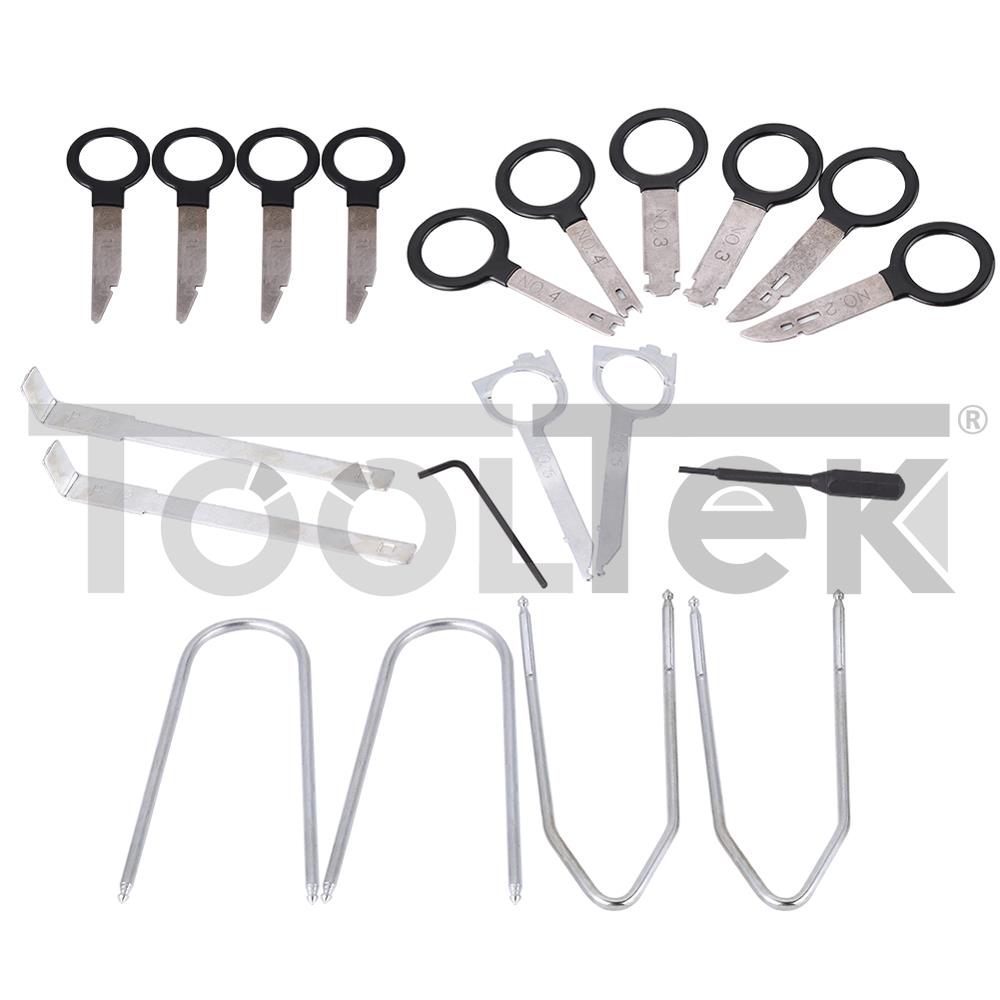 KIT 20pz PER RIMOZIONE ISTALLAZIONE MONTAGGIO STEREO AUTORADIO TOOLTEK 3 KIT 20pz PER RIMOZIONE ISTALLAZIONE MONTAGGIO STEREO AUTORADIO TOOLTEK