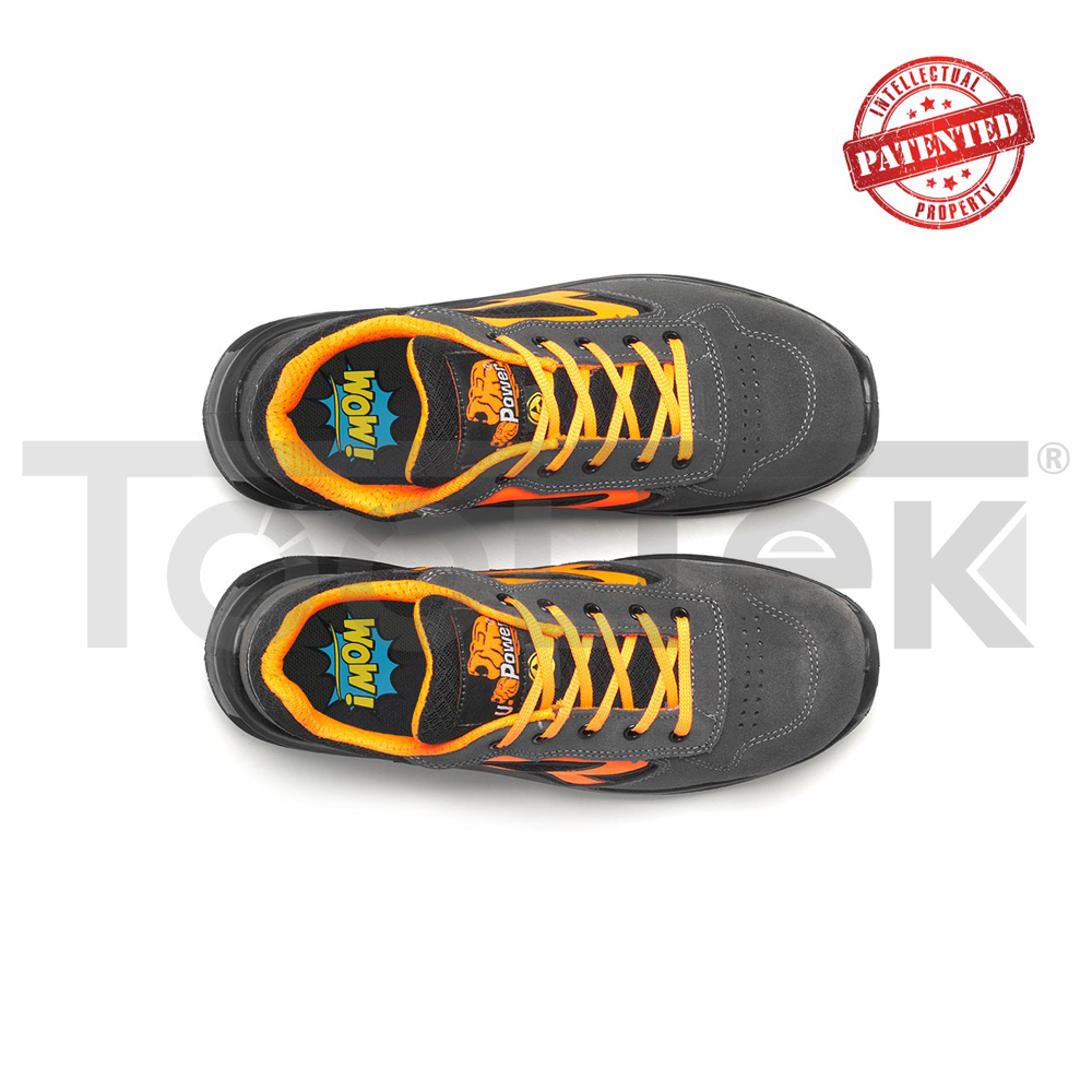 paio-di-scarpe antinfortunistiche-upower-modello-orange-linea-redlion-vista-top