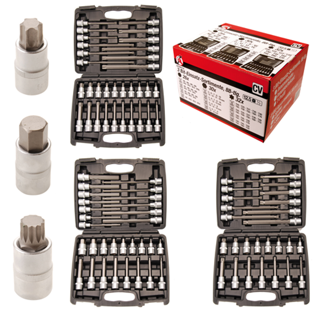 Kit De 40 Inserts Hexagonaux + XZN + Torx En Chrome Vanadium - Pour Cliquet 1/2 Et 3/8 - Neuf