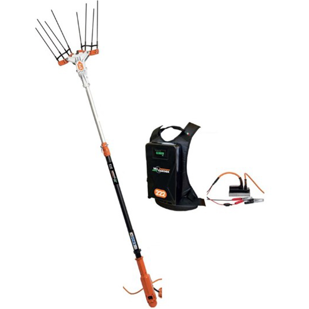 Image of SCUOTIOLIVE ABBACCHIATORE 33V AD AGHI TELESCOPICO BATTERIA A ZAINO 21Ah VALGARDEN